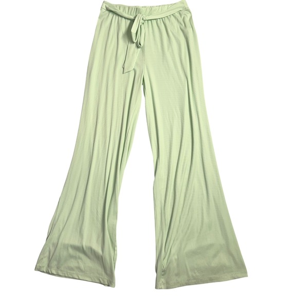 DISCREET NEW YORK CITY Pants - DISCREET NEW YORK CITY Women Light Green Wide Leg‎ Palazzo Pants Size L